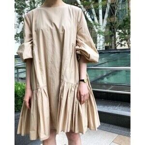 Merlette X Tomorrowland Byward Mini Dress Ruffle Solid Resort Cotton XS 266156